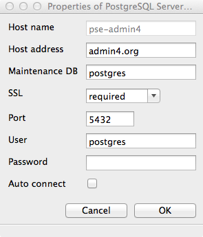 PostgreSQL register